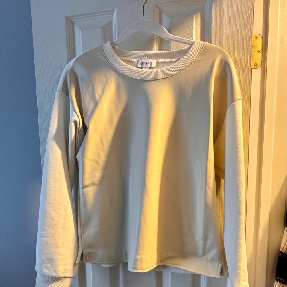 Faux leather sweatshirt